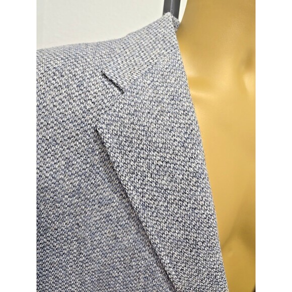 Vtg Shefford Anderson Little Wool Blue Tweed Coat Mens 44R Elbow Patches Union - Picture 2 of 9